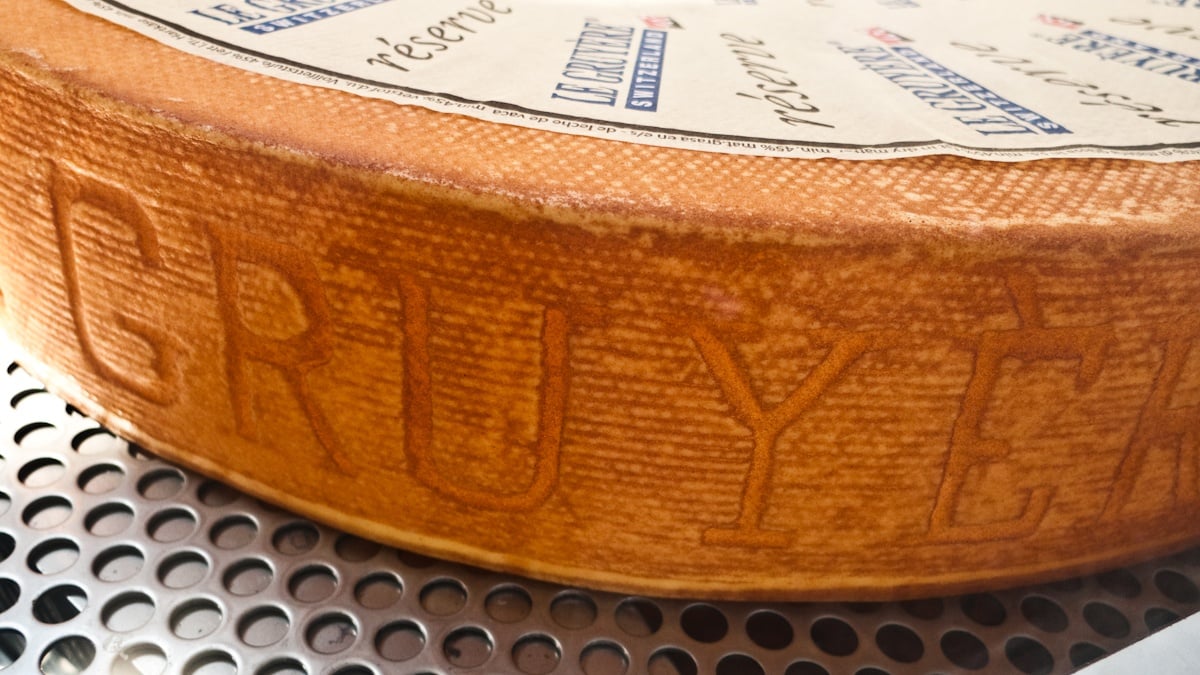 A Huge piece of Gruyere Cheese