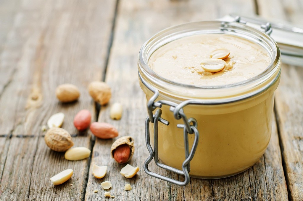 vegan butter and nuts on the table