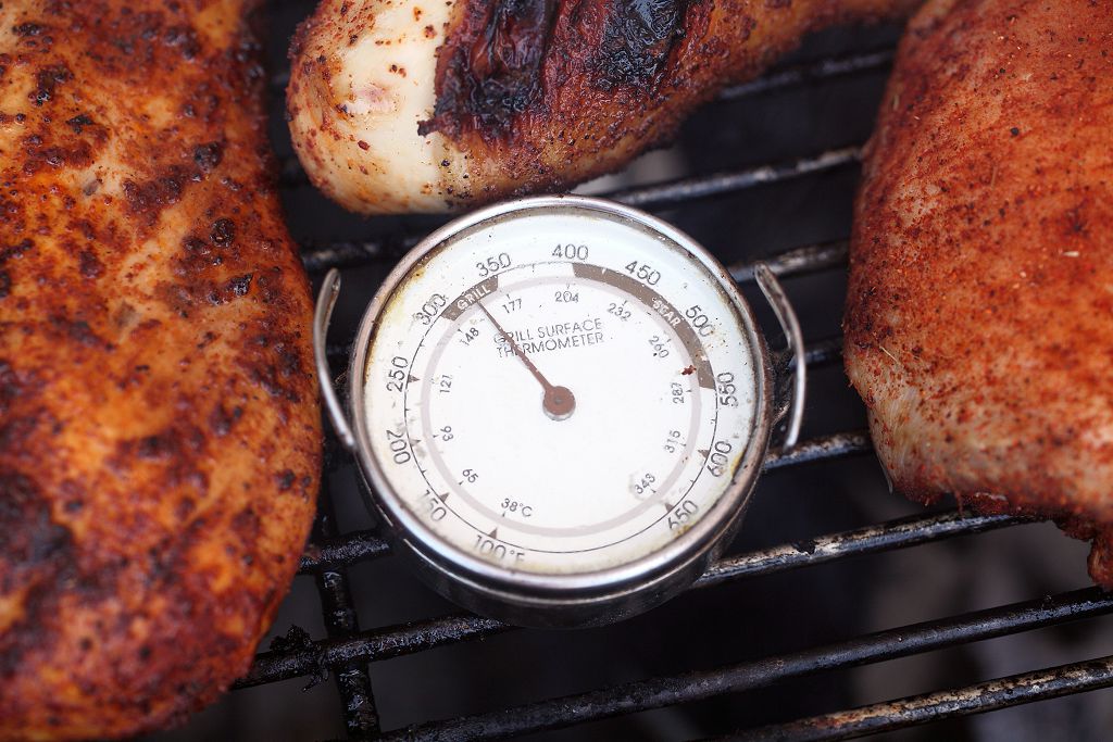 grilled chicken on the furnace bar