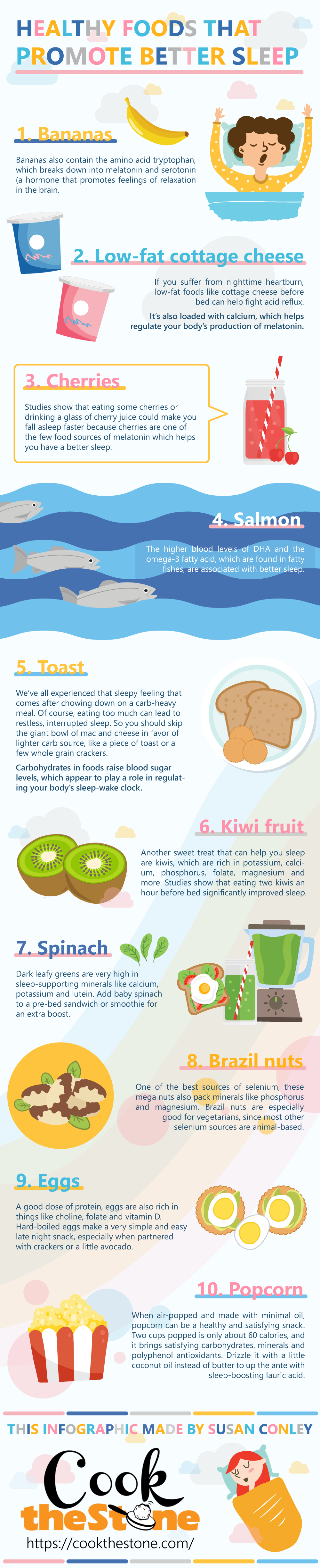 Healthy Foods That Promote Better Sleep Infographic