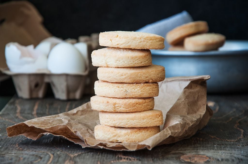 biscuits and eggs on the table