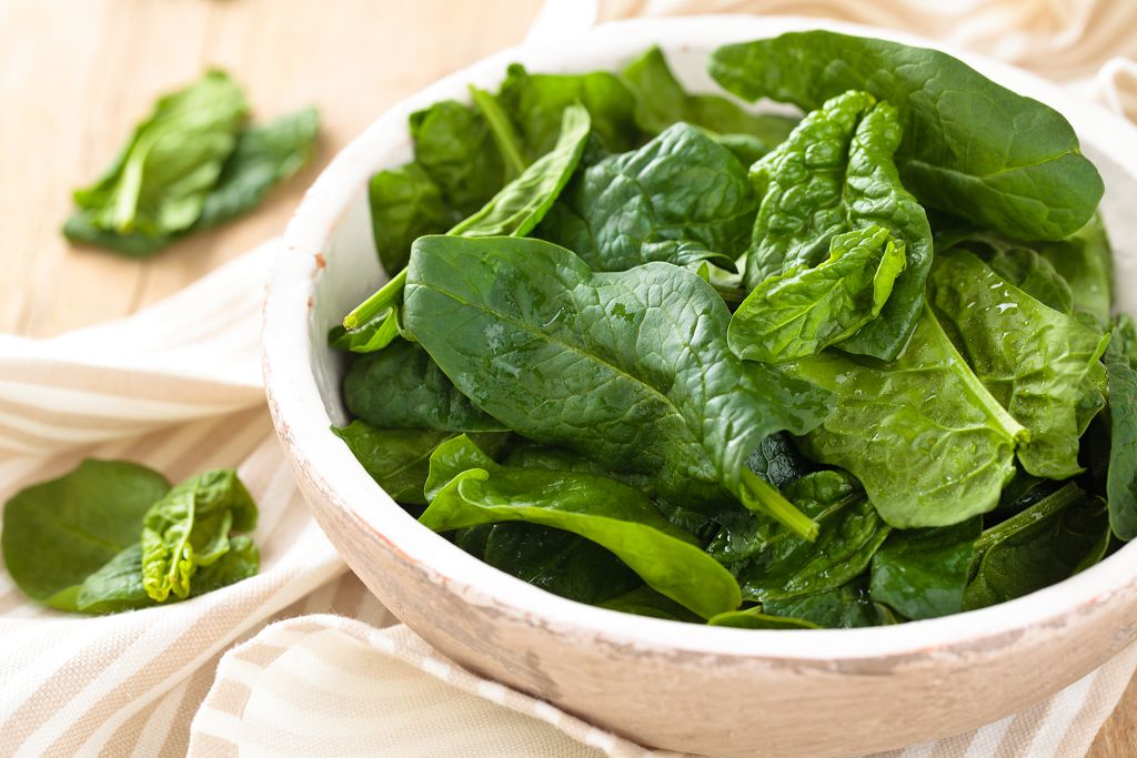 A bowl of Spinach