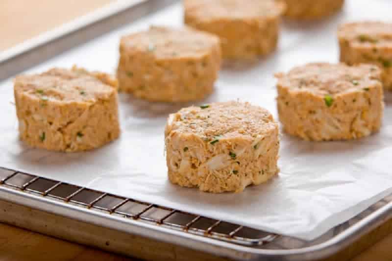 Baking crab cakes