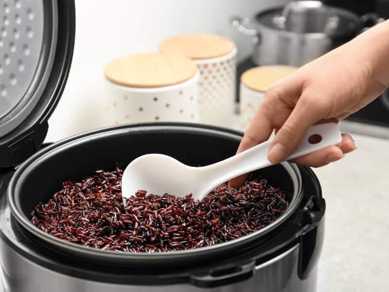 Black Rice in a Rice Cooker