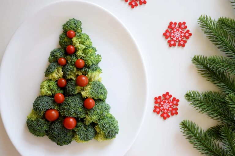 Christmas Tree Made of Broccoli