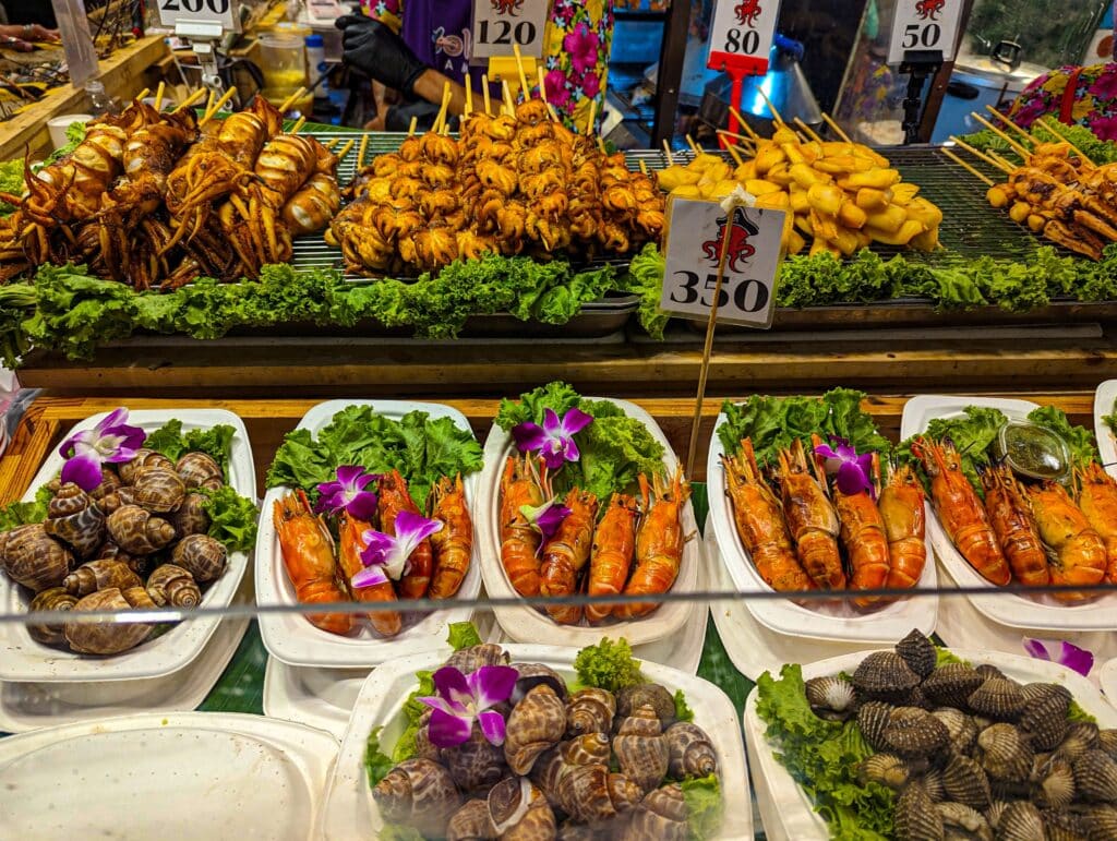 Seafood street vendor Thailand